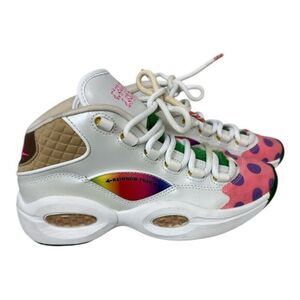 Hasbro x Reebok Question Mid 'Candy Land' White GZ0081 Rare M5/W7 STAINED